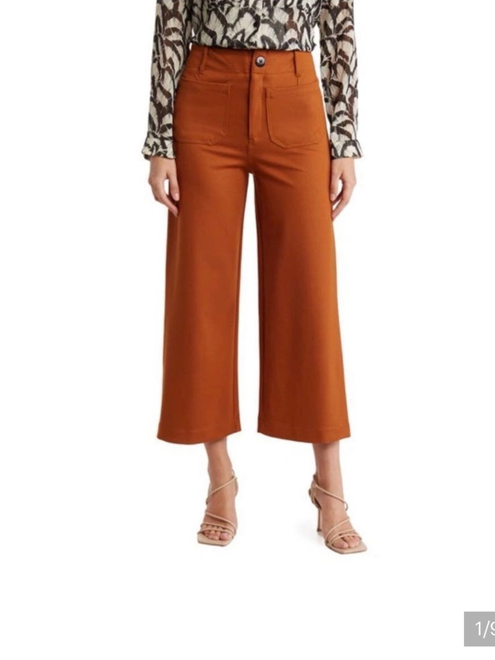 T Tahari Wide-Leg crop trouser